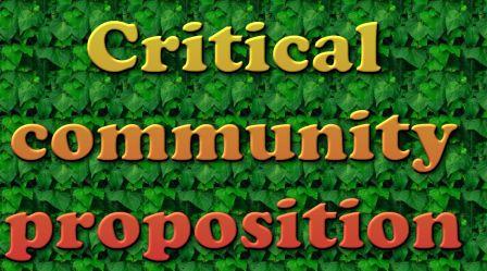 Critical community oroposition